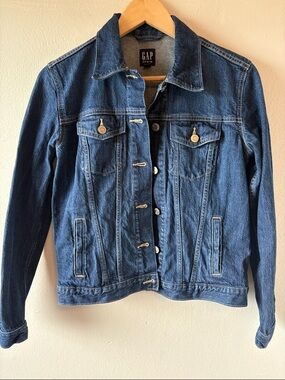 GAP Blue Denim Jean Jacket with Button Front